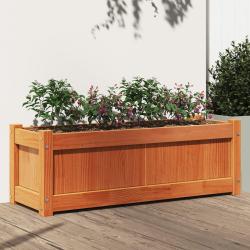 Jardini&egrave;re cire marron 90x31x31 cm bois de pin massif