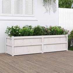Jardini&egrave;re blanc 180x50x50 cm bois de pin massif