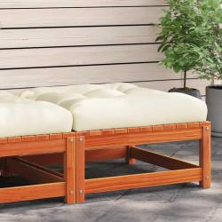 Repose-pied de avec coussin bois massif de pin