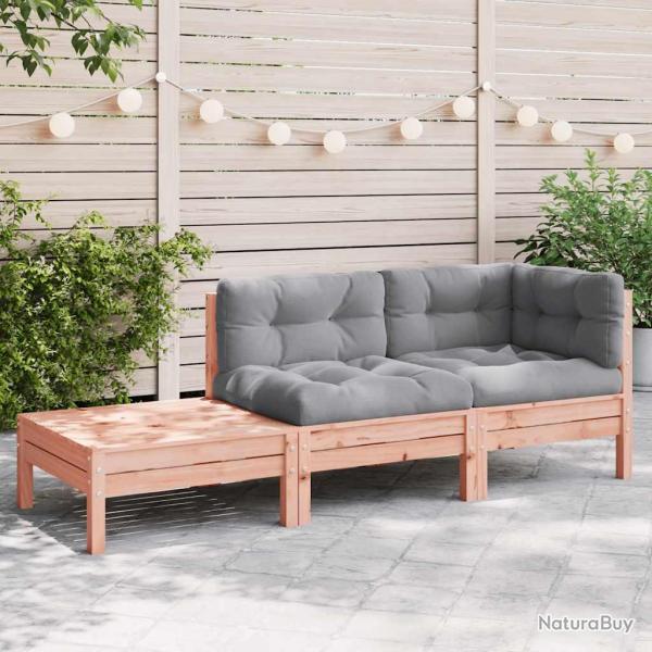 Canap� de et coussins repose-pied bois massif douglas