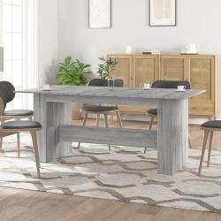 Table &agrave; d&icirc;ner gris 180x90x76 cm bois d'ing&eacute;nierie