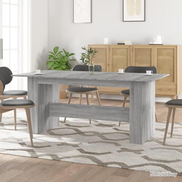 Table � d�ner gris 180x90x76 cm bois d'ing�nierie