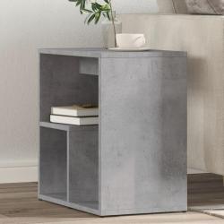 Tables d'appoint 2 pcs gris b&eacute;ton 50x30x50 cm bois d'ing&eacute;nierie