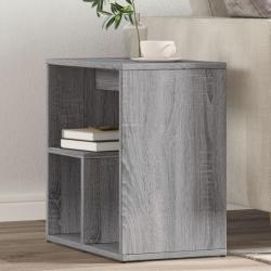 Tables d'appoint 2 pcs gris 50x30x50cm bois d'ing&eacute;nierie