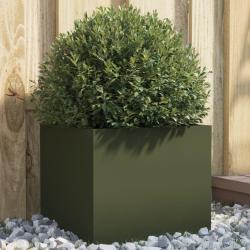 Jardini&egrave;re vert olive 32x30x29 cm acier