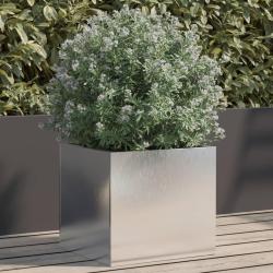 Jardini&egrave;re argent&eacute; 32x30x29 cm acier inoxydable