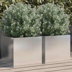 Jardini&egrave;res 2 pcs argent&eacute; 32x30x29 cm acier inoxydable