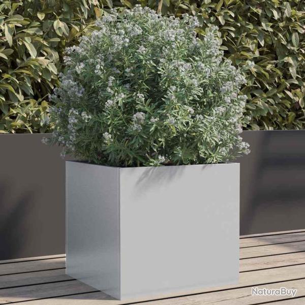 Jardini�re argent� 32x30x29 cm acier galvanis�