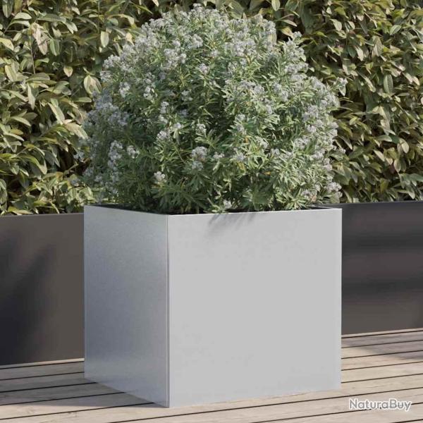 Jardini�re argent� 42x40x39 cm acier galvanis�