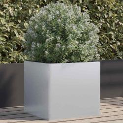 Jardini&egrave;re argent&eacute; 49x47x46 cm acier galvanis&eacute;