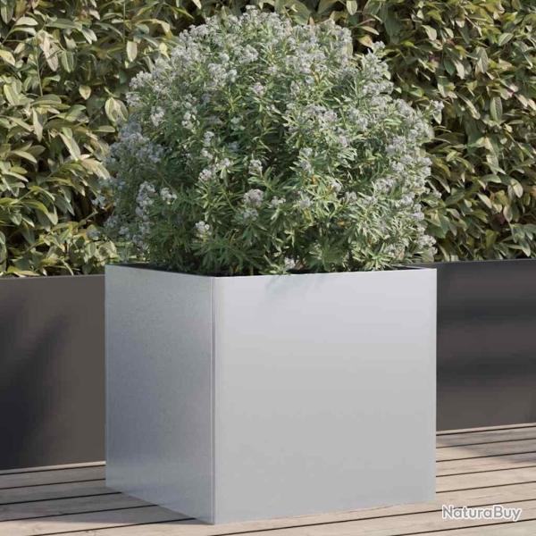 Jardini�re argent� 49x47x46 cm acier galvanis�
