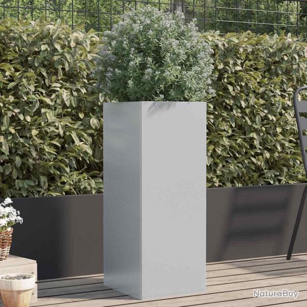Jardini�re argent� 32x29x75 cm acier galvanis�