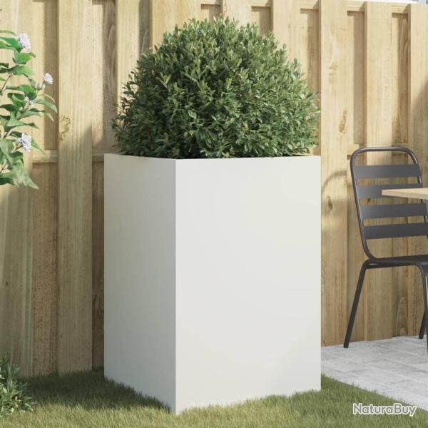Jardini�re blanc 52x48x75 cm acier