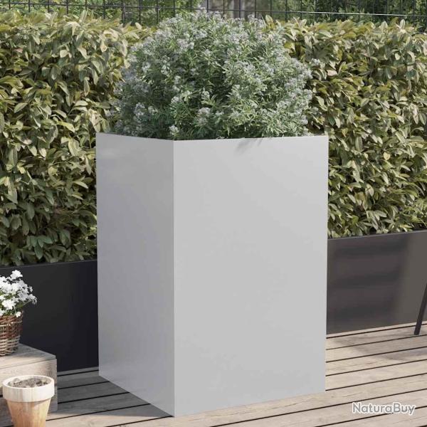 Jardini�re argent� 52x48x75 cm acier galvanis�