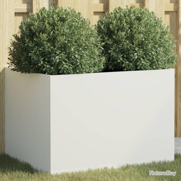 Jardini�re blanc 62x47x46 cm acier