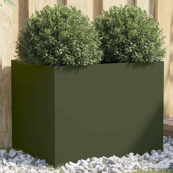 Jardini�re vert olive 62x47x46 cm acier