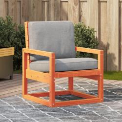 Chaise de cire marron 57,5x63x76 cm bois de pin massif