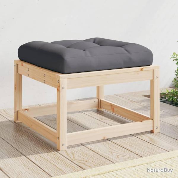 Repose-pied de avec coussins bois de pin massif