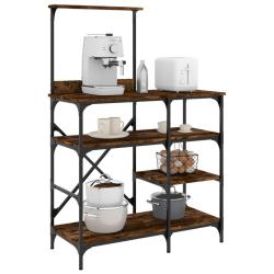 Support de boulanger ch&ecirc;ne fum&eacute; 90x40x132 cm