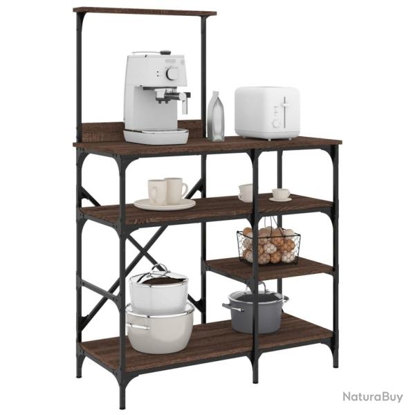 Support de boulanger ch�ne marron 90x40x132 cm