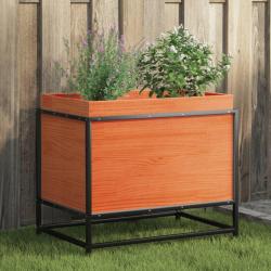 Jardini&egrave;re cire marron 60x40x50 cm bois de pin massif