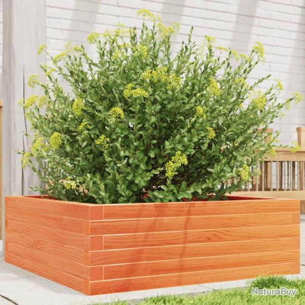 Jardini�re cire marron 70x70x23 cm bois de pin massif