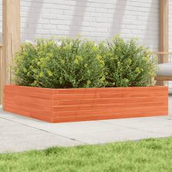 Jardini&egrave;re cire marron 100x100x23 cm bois de pin massif