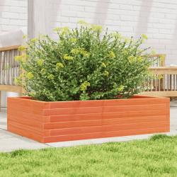 Jardini&egrave;re cire marron 90x60x23 cm bois de pin massif