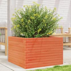 Jardini&egrave;re cire marron 70x70x45,5 cm bois de pin massif