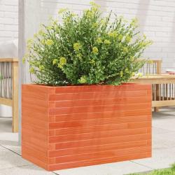 Jardini&egrave;re cire marron 70x40x45,5 cm bois de pin massif