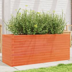 Jardini&egrave;re cire marron 110x40x45,5 cm bois de pin massif