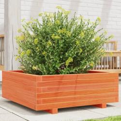 Jardini&egrave;re cire marron 70x70x26,5 cm bois de pin massif