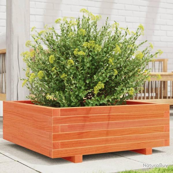 Jardini�re cire marron 70x70x26,5 cm bois de pin massif