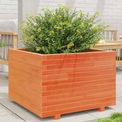 Jardini&egrave;re cire marron 70x70x49,5 cm bois de pin massif