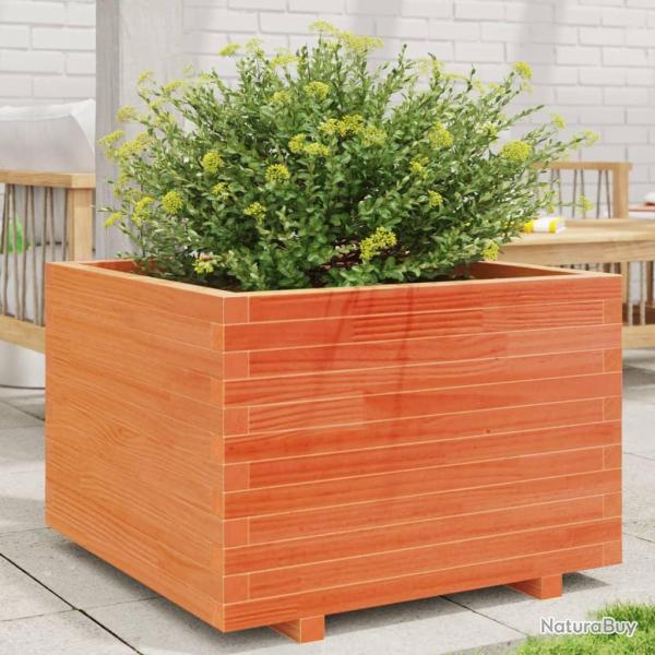 Jardini�re cire marron 70x70x49,5 cm bois de pin massif