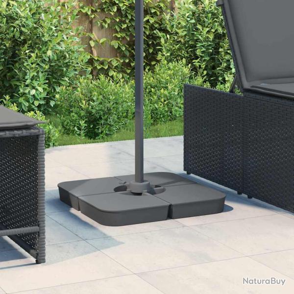 Ensemble de base de parasol pour parasols � pied crois� 4pcs PP