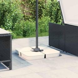 Ensemble de base de parasol pour parasols &agrave; pied crois&eacute; 4pcs PP