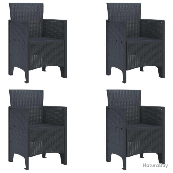 Chaise de 4 pcs Anthracite 53 x 49 x 85 cm Polypropyl�ne
