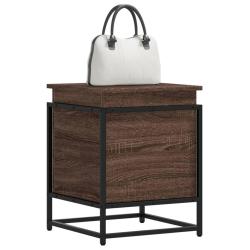 Bo&icirc;te de rangement avec couvercle ch&ecirc;ne marron bois ing&eacute;nierie