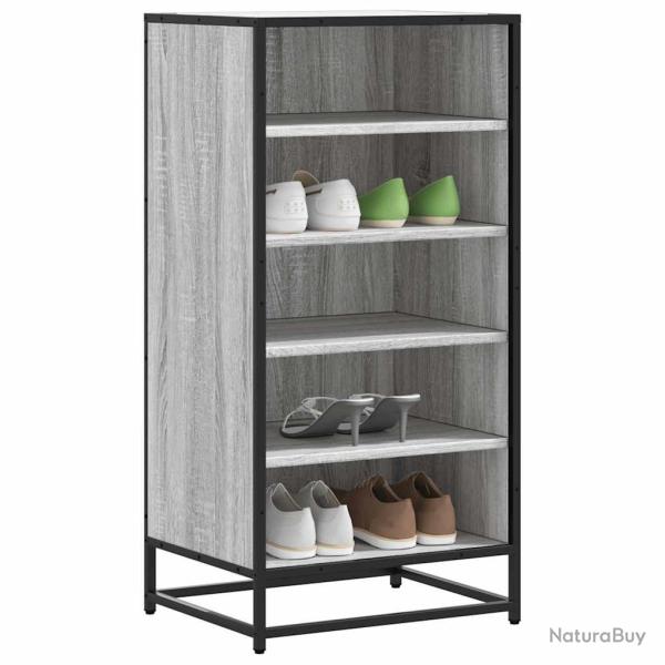 �tag�re � chaussures gris 48x38x97,5cm bois d'ing�nierie