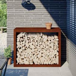 &Eacute;tag&egrave;re &agrave; bois 100x40x80 cm acier r&eacute;sistant aux intemp&eacute;ries