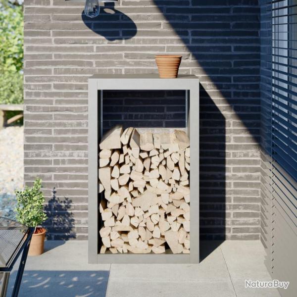 Portant de bois de chauffage 60x40x100 cm acier inoxydable