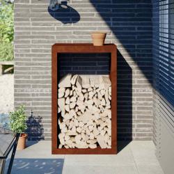 &Eacute;tag&egrave;re &agrave; bois 60x40x100 cm acier r&eacute;sistant aux intemp&eacute;ries