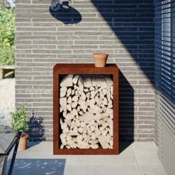 &Eacute;tag&egrave;re &agrave; bois 60x40x80 cm acier r&eacute;sistant aux intemp&eacute;ries