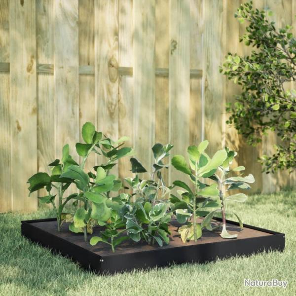 Lit sur�lev� de noir 100x100x18,5 cm acier