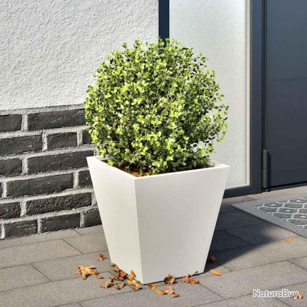 Jardini�re blanc 30x30x30 cm acier