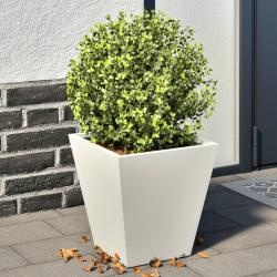 Jardini&egrave;res 2 pcs blanc 30x30x30 cm acier