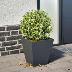 Jardini&egrave;re anthracite 30x30x30 cm acier