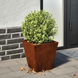 Jardini&egrave;res 2 pcs 30x30x30 cm acier r&eacute;sistant aux intemp&eacute;ries