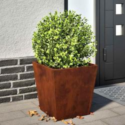 Jardini&egrave;res 2 pcs 40x40x40 cm acier r&eacute;sistant aux intemp&eacute;ries